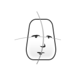Trapezförmiges Gesicht