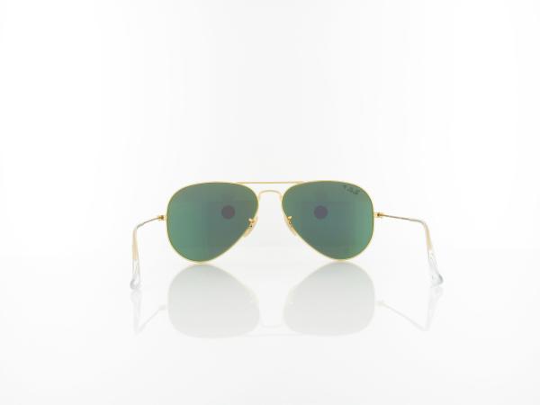 Ray Ban | Aviator Large Metal RB3025 112/P9 58 | matte gold / green mirror polar