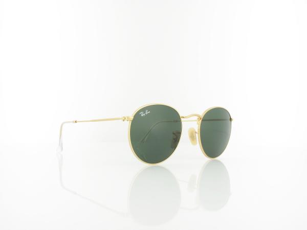 Ray Ban | Round Metal RB3447 001 50 | gold / green
