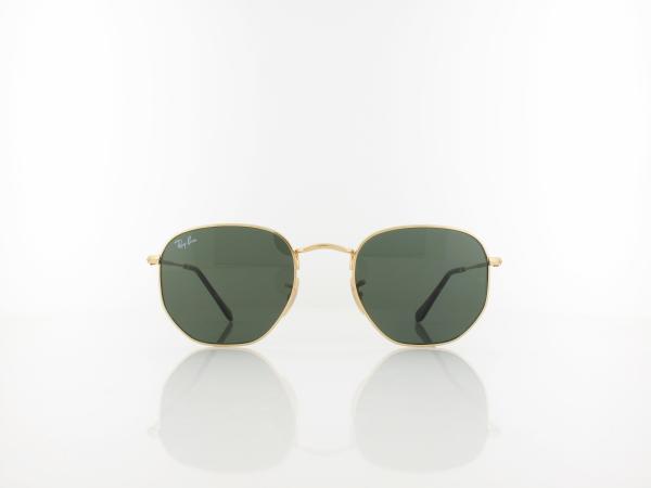 Ray Ban | Hexagonal RB3548N 001 51 | gold / crystal green
