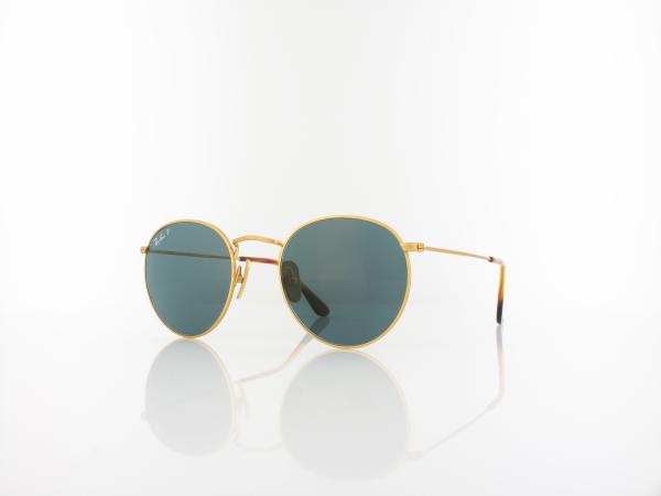 Ray Ban | Round RB8247 9217T0 50 | demigloss brushed gold / polar blue mirror gold