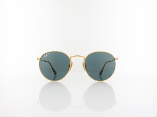Ray Ban | Round RB8247 9217T0 50 | demigloss brushed gold / polar blue mirror gold