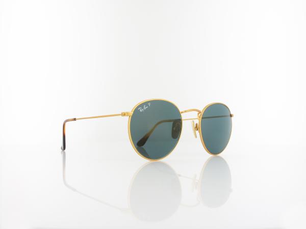 Ray Ban | Round RB8247 9217T0 50 | demigloss brushed gold / polar blue mirror gold