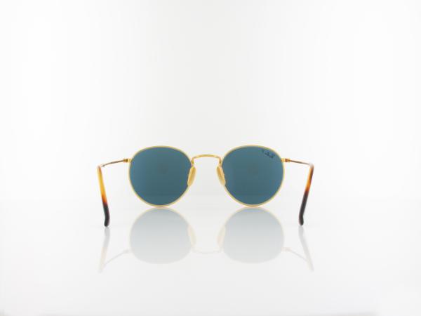 Ray Ban | Round RB8247 9217T0 50 | demigloss brushed gold / polar blue mirror gold