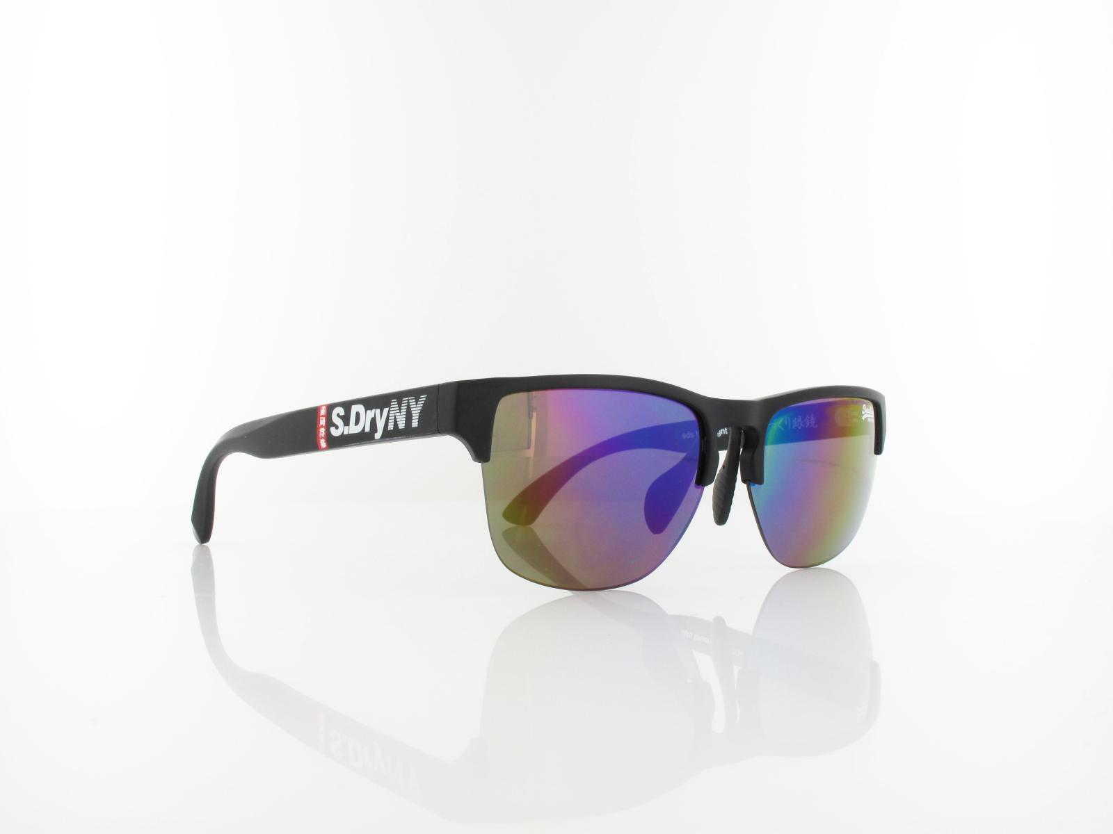 Superdry | Laserlight 104 55 | matte black / oil slick mirror