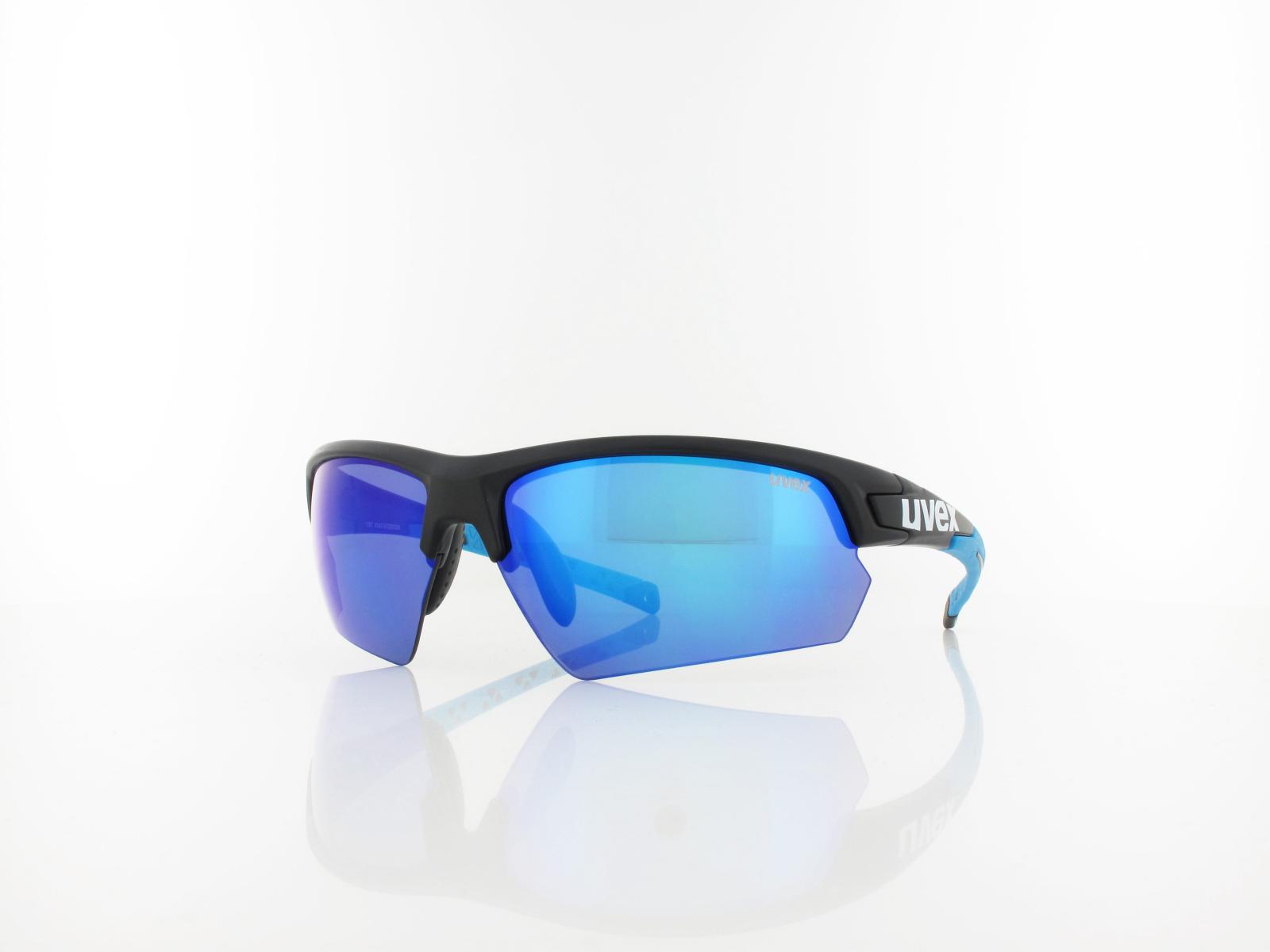 UVEX | Sportstyle 224 S532007 2416 70 | black mat blue / mirror blue