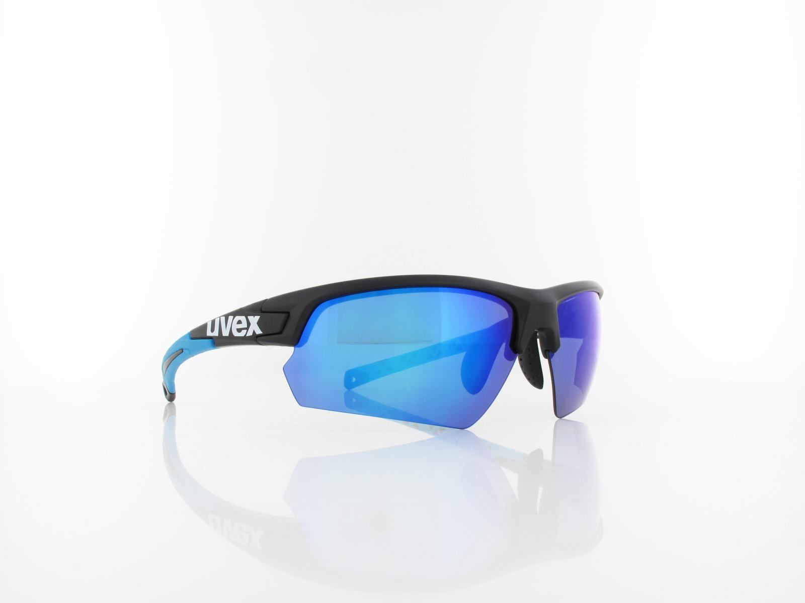 UVEX | Sportstyle 224 S532007 2416 70 | black mat blue / mirror blue