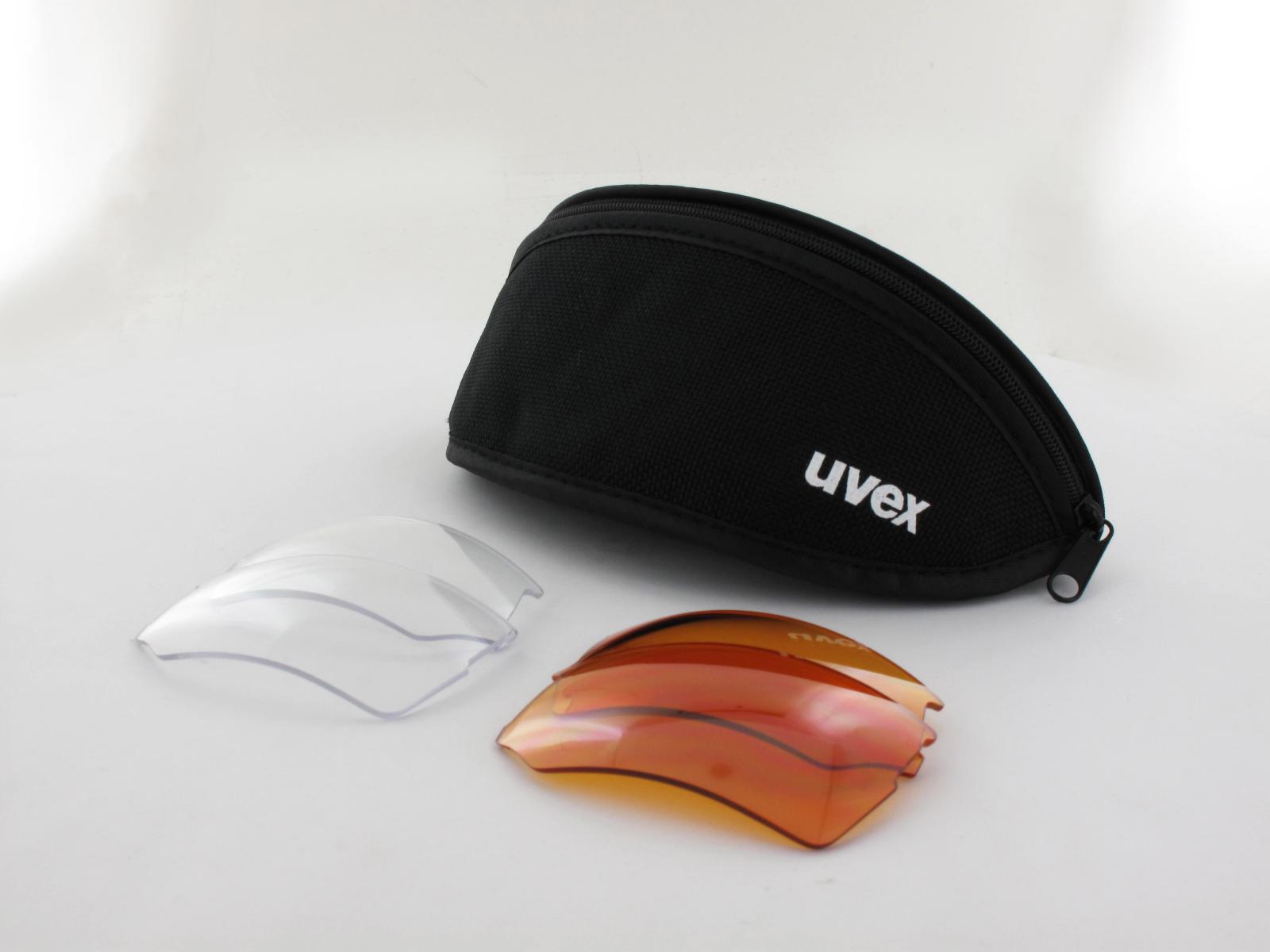 UVEX | blaze III S532046  2316 70 | black red / mirror red - ltm orange - clear