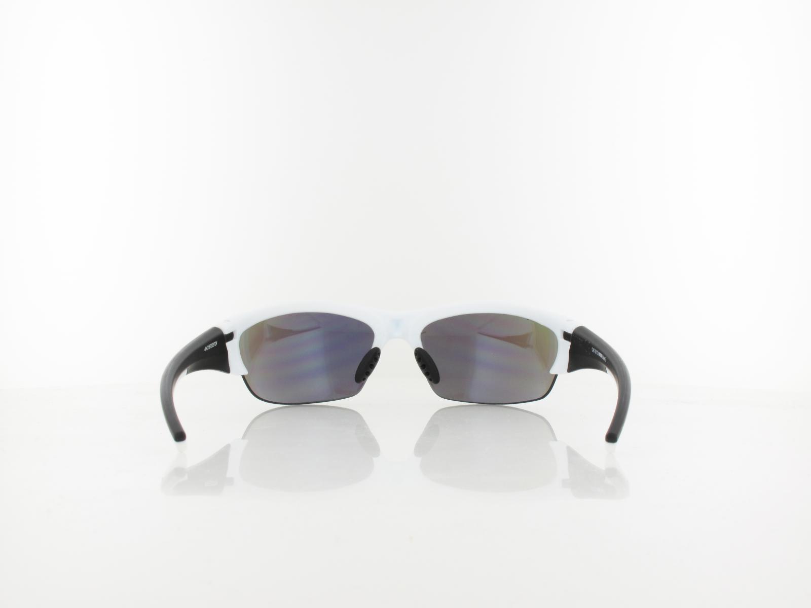 UVEX | blaze III S532046  8816 70 | white black mat / mirror blue - ltm orange - clear