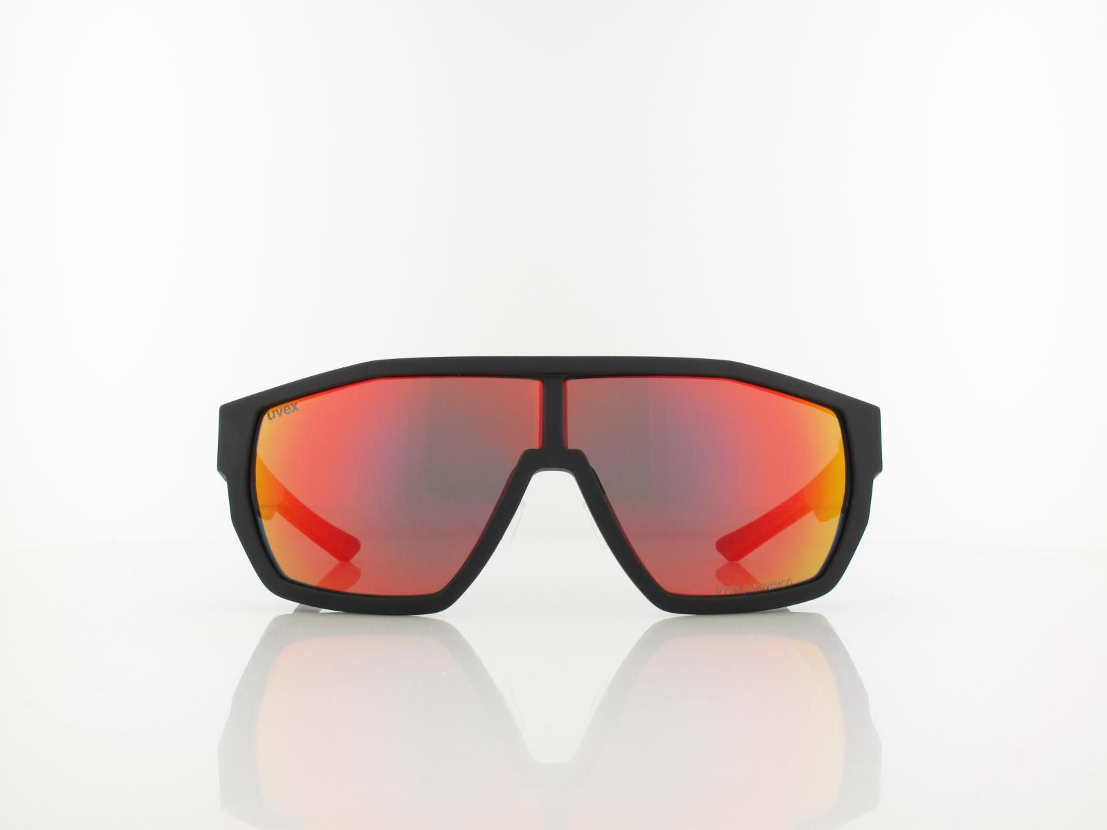 UVEX | mtn style P S533037 2530 66 | black grey matt / polavision mirror red