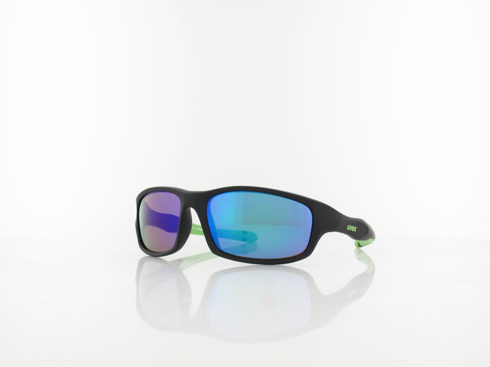UVEX | sportstyle 507 S533866 2716 53 | black mat green / mirror green
