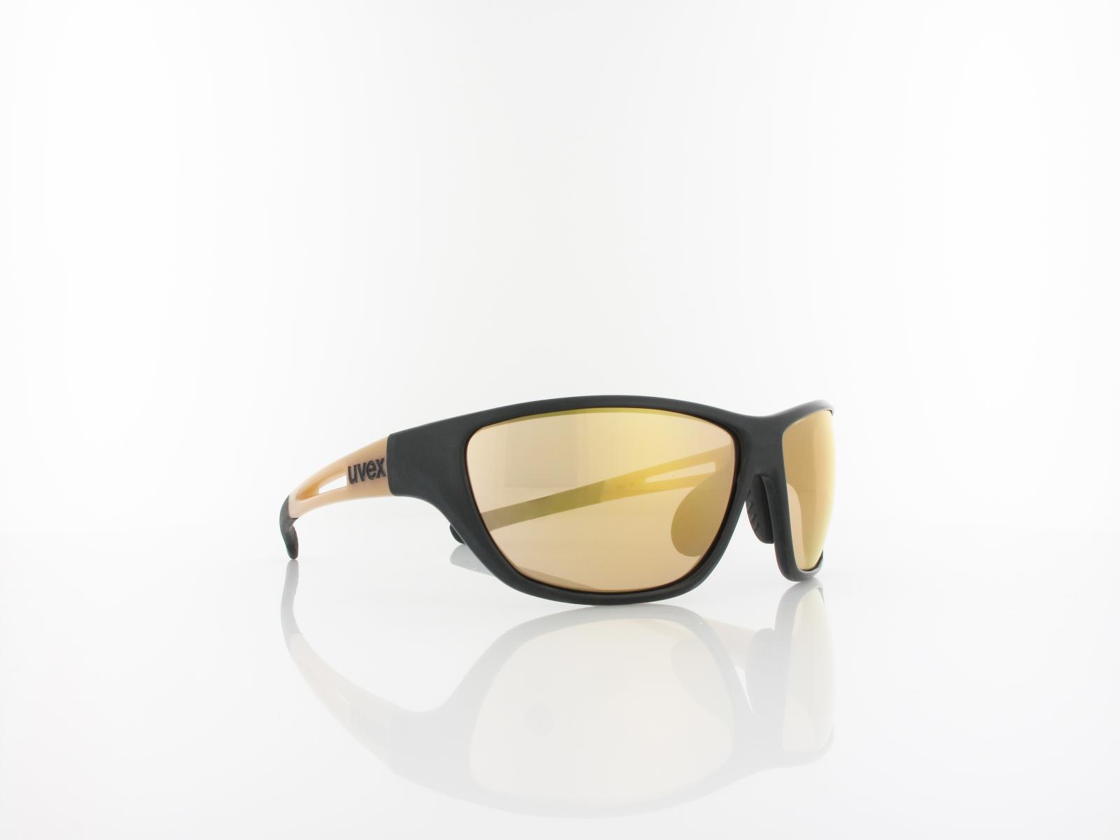 UVEX | RXd 4003 planet 1257 60 | matte used black / brown gold mirror