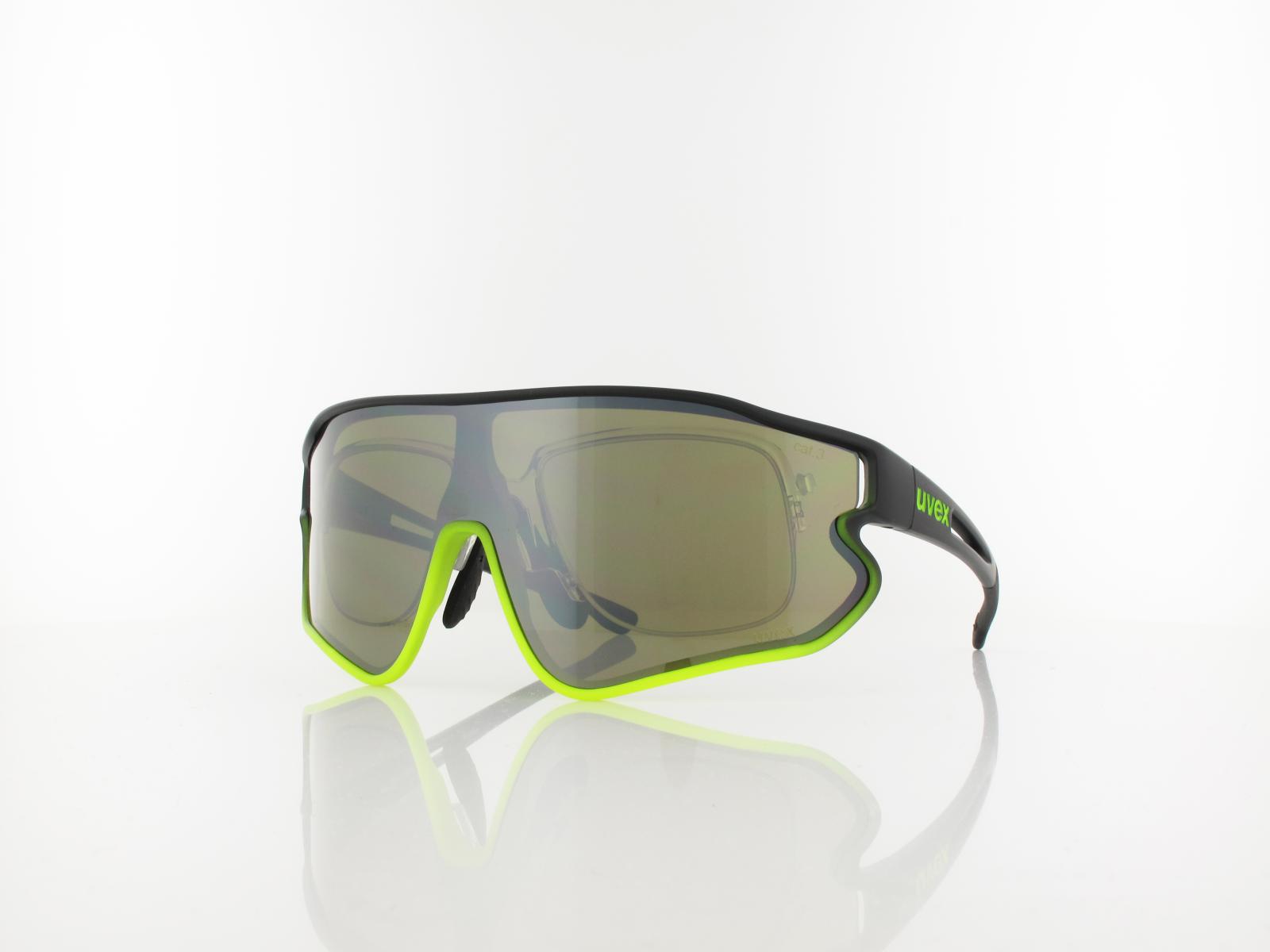UVEX | RXs 4301 CV 1249 9055 135 | black matt yellow / cv nature - silver mirror