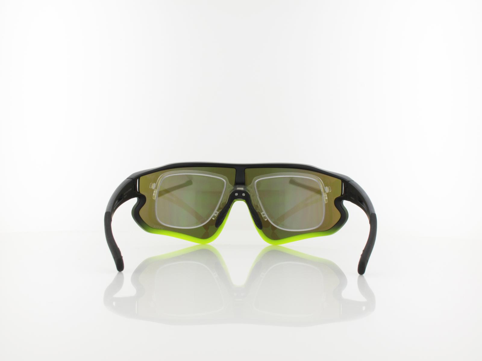 UVEX | RXs 4301 CV 1249 9055 135 | black matt yellow / cv nature - silver mirror