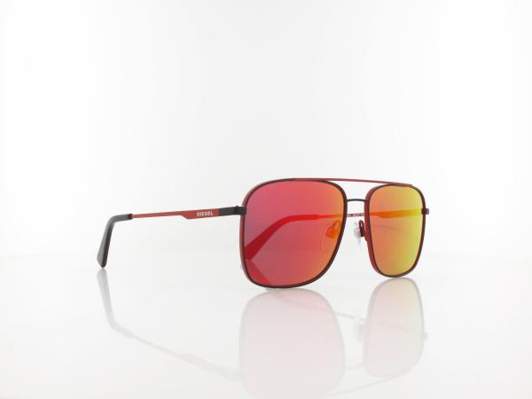 Diesel | DL0295/S 05U 55 | black red / bordeaux mirror