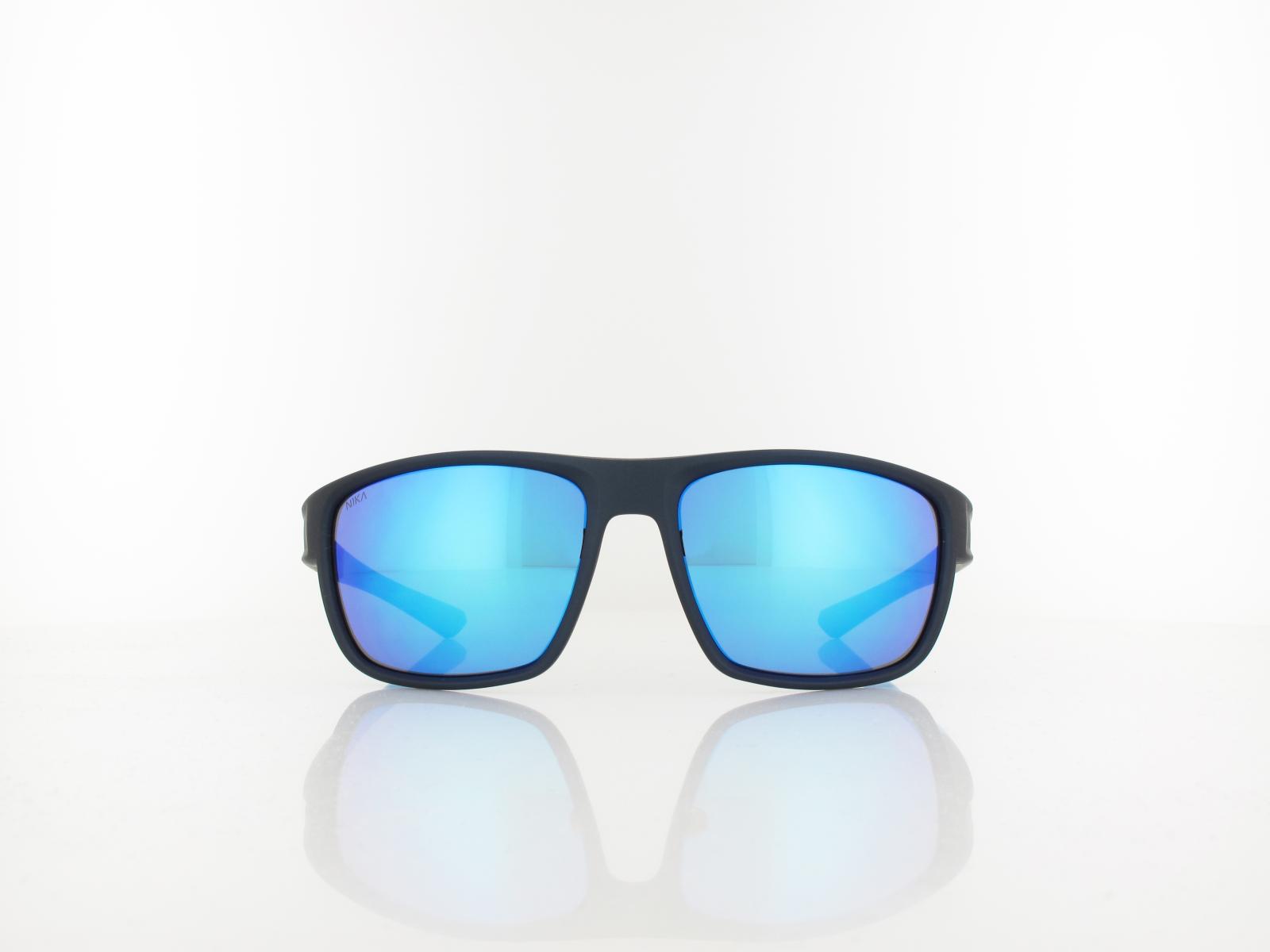Brilando | Premium Sport M1020 58 | solid matte blue / grey turquoise mirror