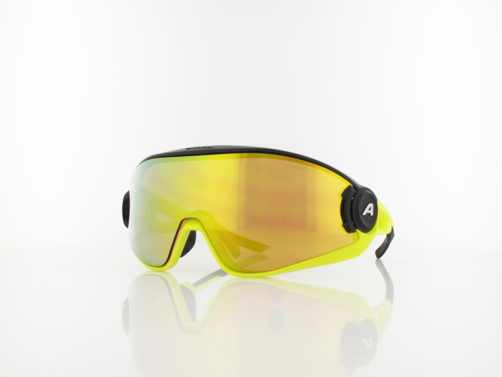 ALPINA | 5W1NG Q+CM A8654 532 140 | black matt neon yellow / Q+CM yellow mirror