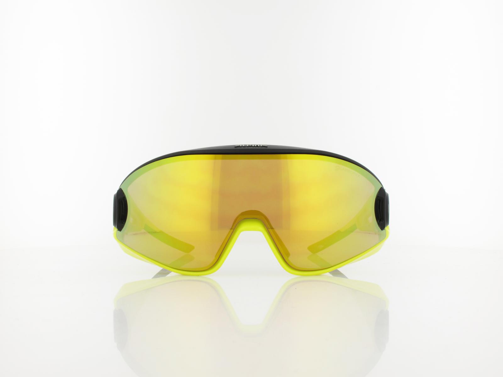 ALPINA | 5W1NG Q+CM A8654 532 140 | black matt neon yellow / Q+CM yellow mirror
