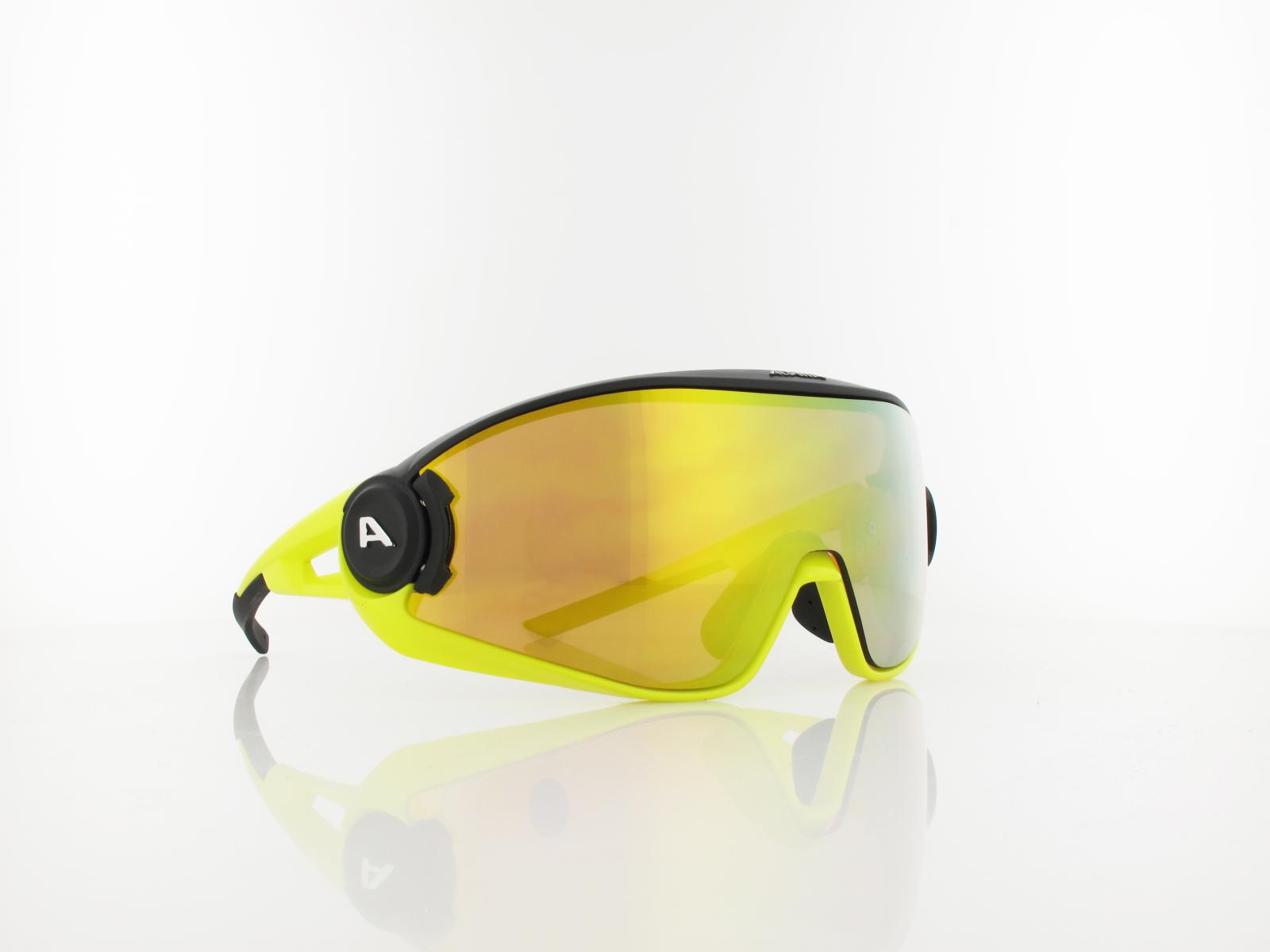 ALPINA | 5W1NG Q+CM A8654 532 140 | black matt neon yellow / Q+CM yellow mirror