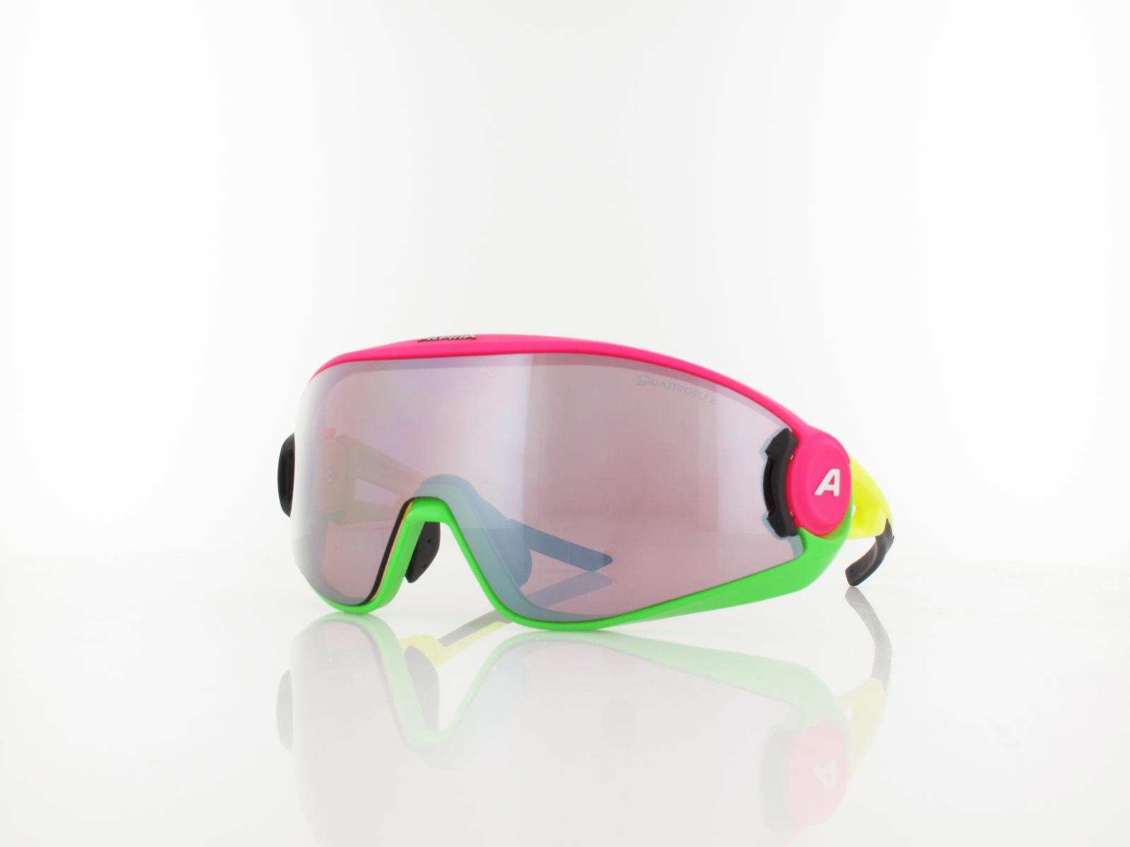 ALPINA | 5W1NG Q+CM A8654 551 140 | pink green yellow / Q+CM silver mirror