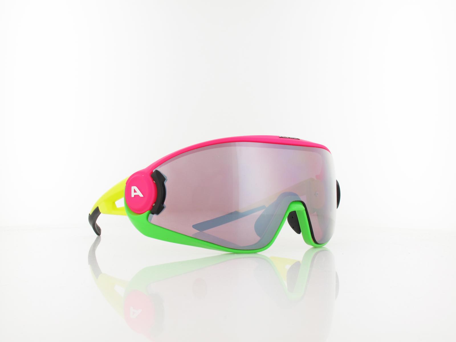 ALPINA | 5W1NG Q+CM A8654 551 140 | pink green yellow / Q+CM silver mirror