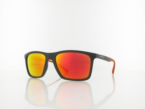 Emporio Armani | EA4170 54376Q 58 | matte grey / dark violet mirror red