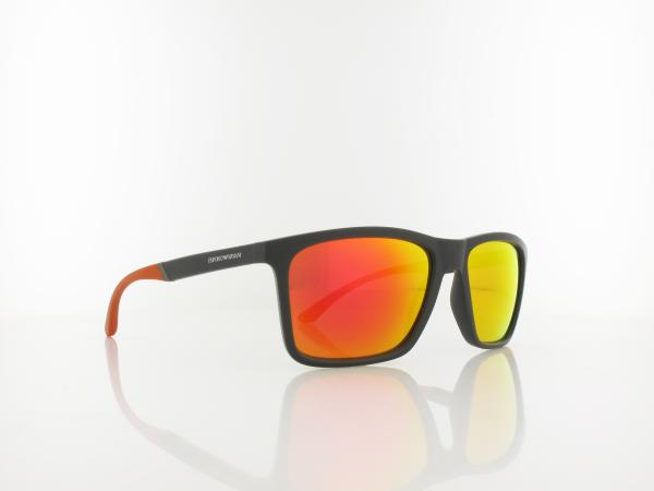 Emporio Armani | EA4170 54376Q 58 | matte grey / dark violet mirror red