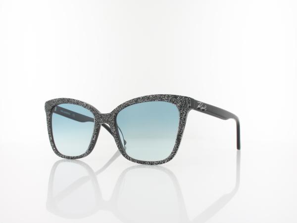 Karl Lagerfeld | KL988S 002 54 | black glitter / turquoise gradient