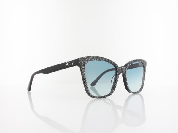 Karl Lagerfeld | KL988S 002 54 | black glitter / turquoise gradient