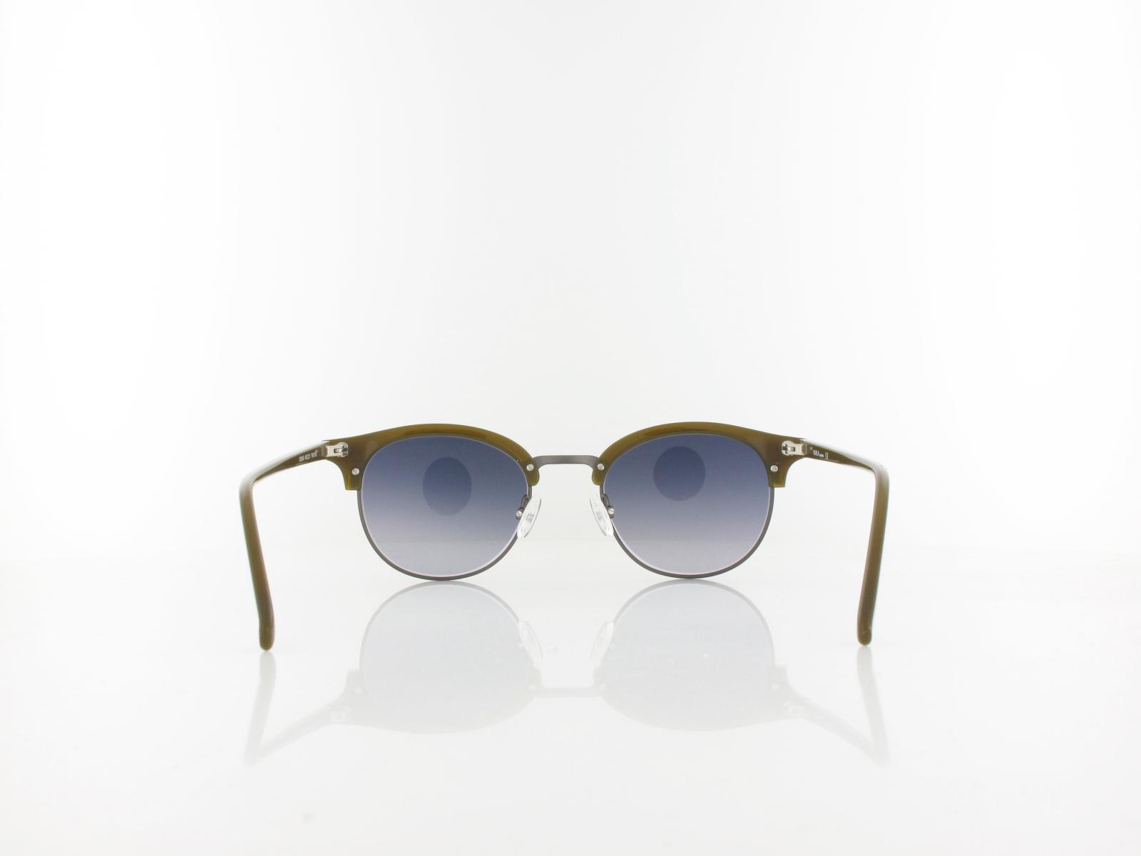 Brilando | Premium Retro Sun R2940 49 | transparent olive gun / grau verlauf