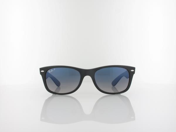 Ray Ban | New Wayfarer RB2132 601S78 52 | matte black / polar blue gradient grey