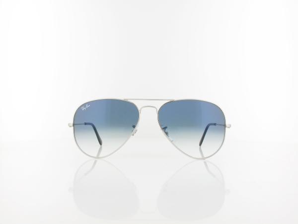 Ray Ban | Aviator Large Metal RB3025 003/3F 58 | silver / crystal gradient light blue