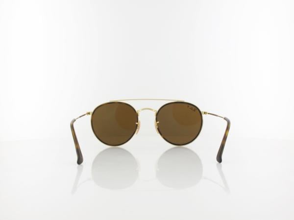 Ray Ban | Round Double Bridge RB3647N 001/57 51 | gold / polar brown