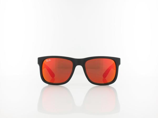 Ray Ban | Justin RB4165 622/6Q 51 | rubber black / brown mirror orange