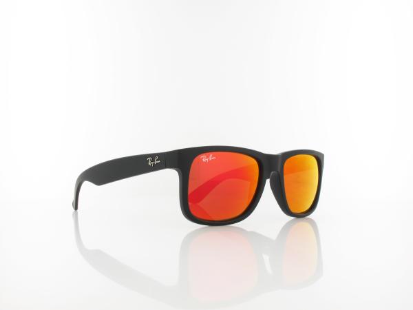 Ray Ban | Justin RB4165 622/6Q 51 | rubber black / brown mirror orange
