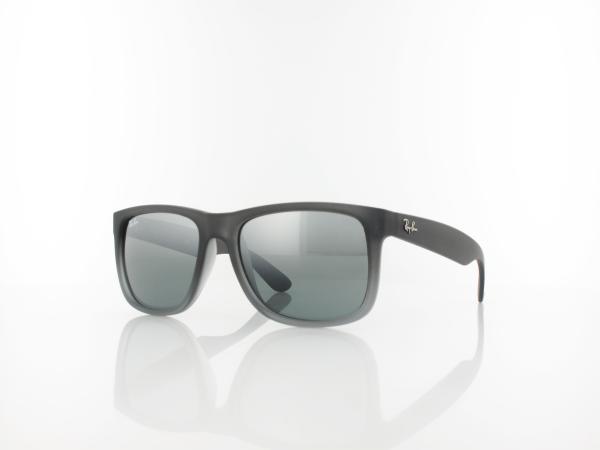 Ray Ban | Justin RB4165 852/88 54 | rubber grey transparent / grey gradient silver mirror
