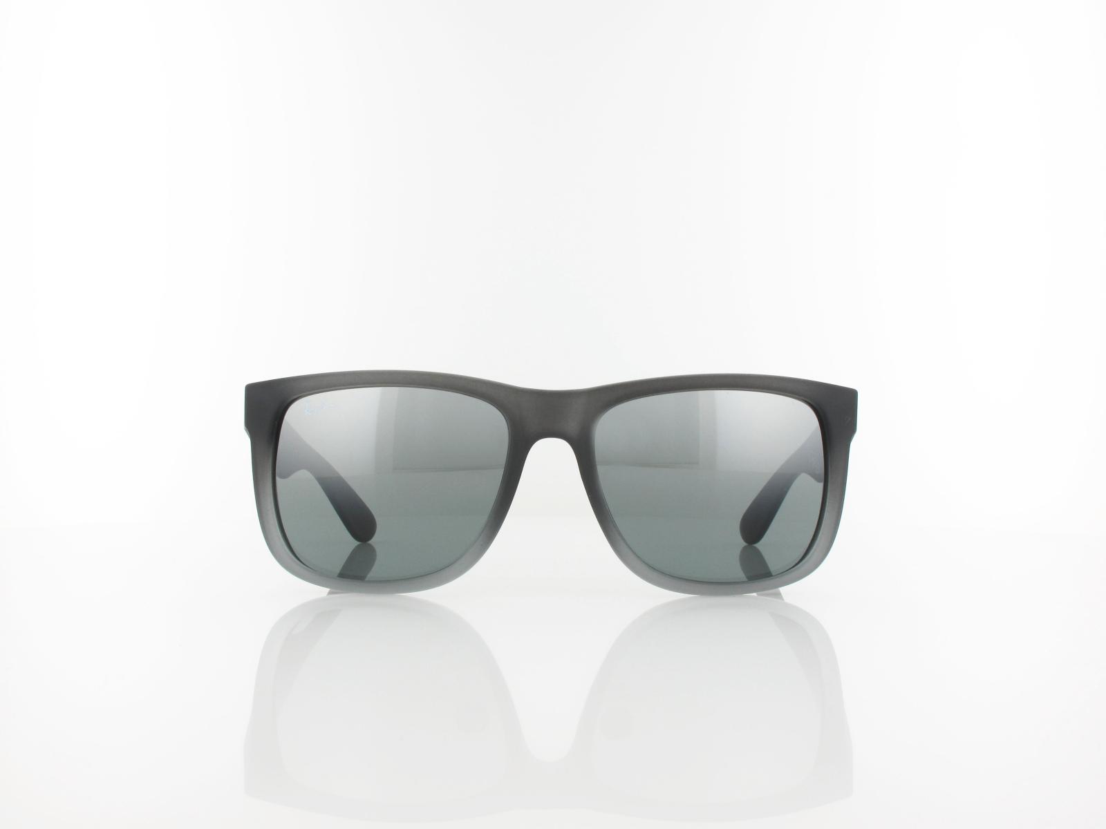 Ray Ban | Justin RB4165 852/88 54 | rubber grey transparent / grey gradient silver mirror