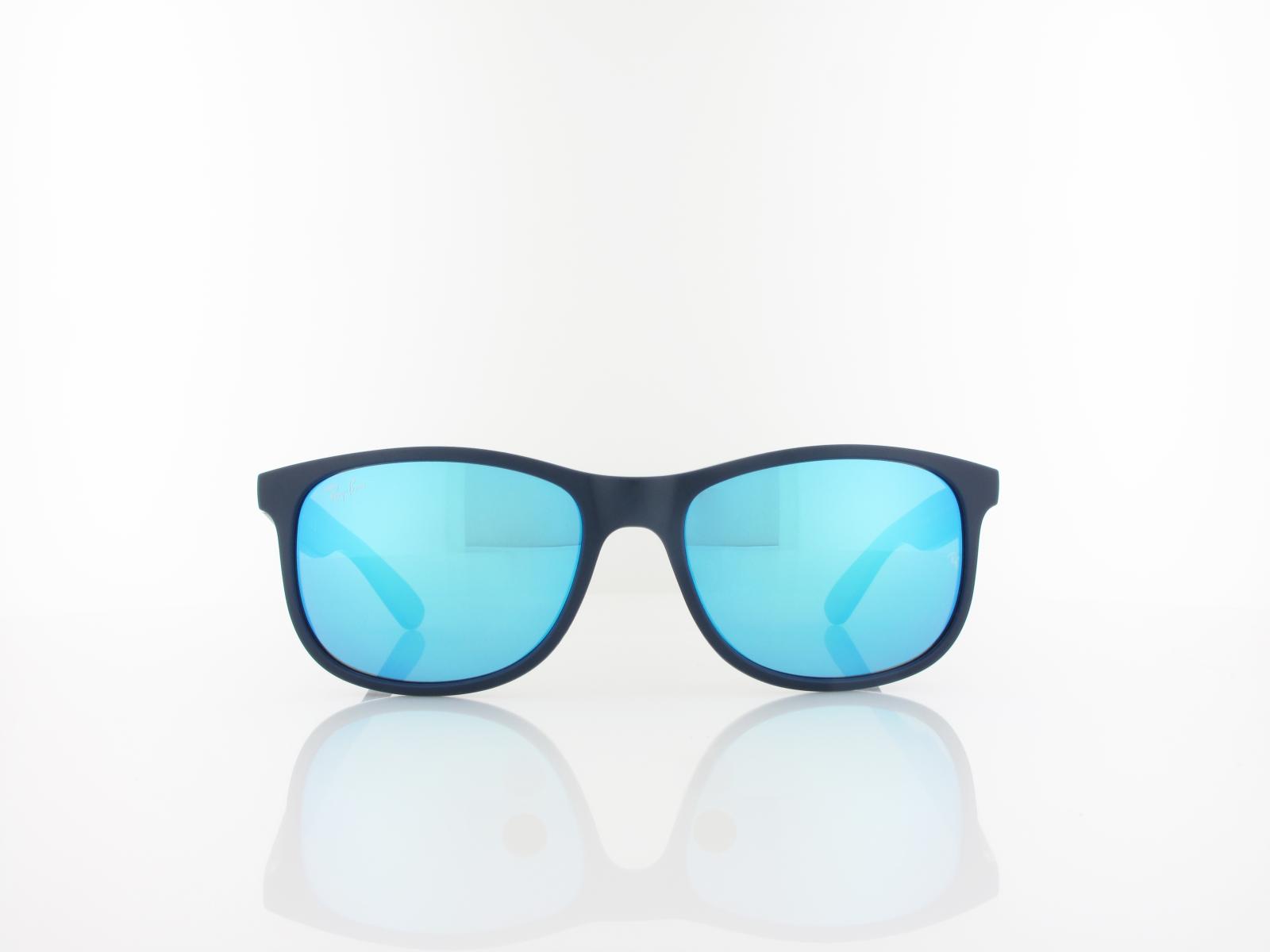 Ray Ban | Andy RB4202 615355 55 | shiny blue on matte top / green mirror blue