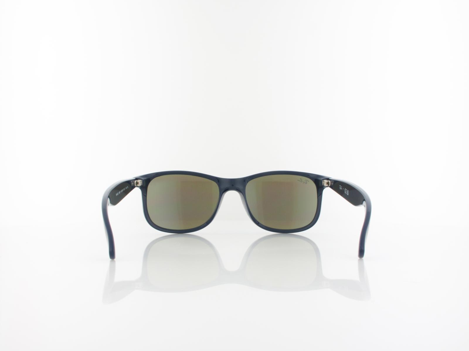 Ray Ban | Andy RB4202 615355 55 | shiny blue on matte top / green mirror blue