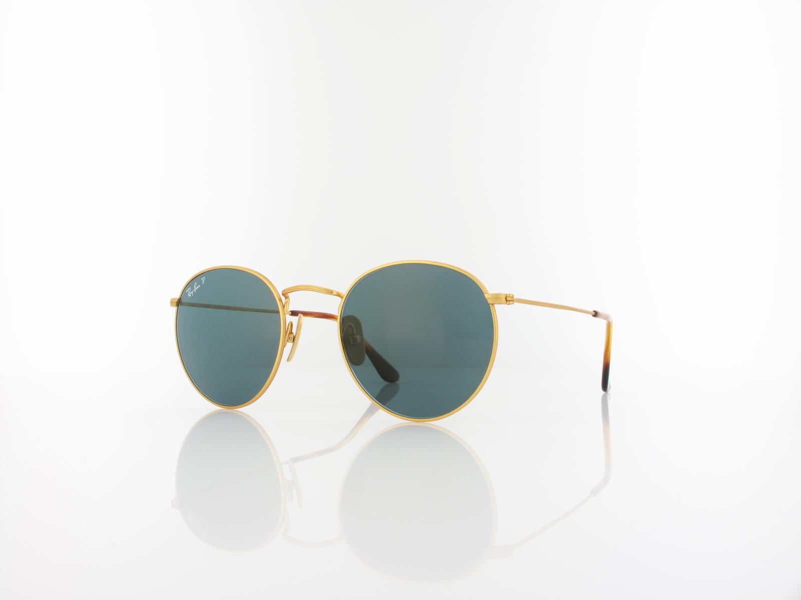 Ray Ban | Round RB8247 9217T0 50 | demigloss brushed gold / polar blue mirror gold