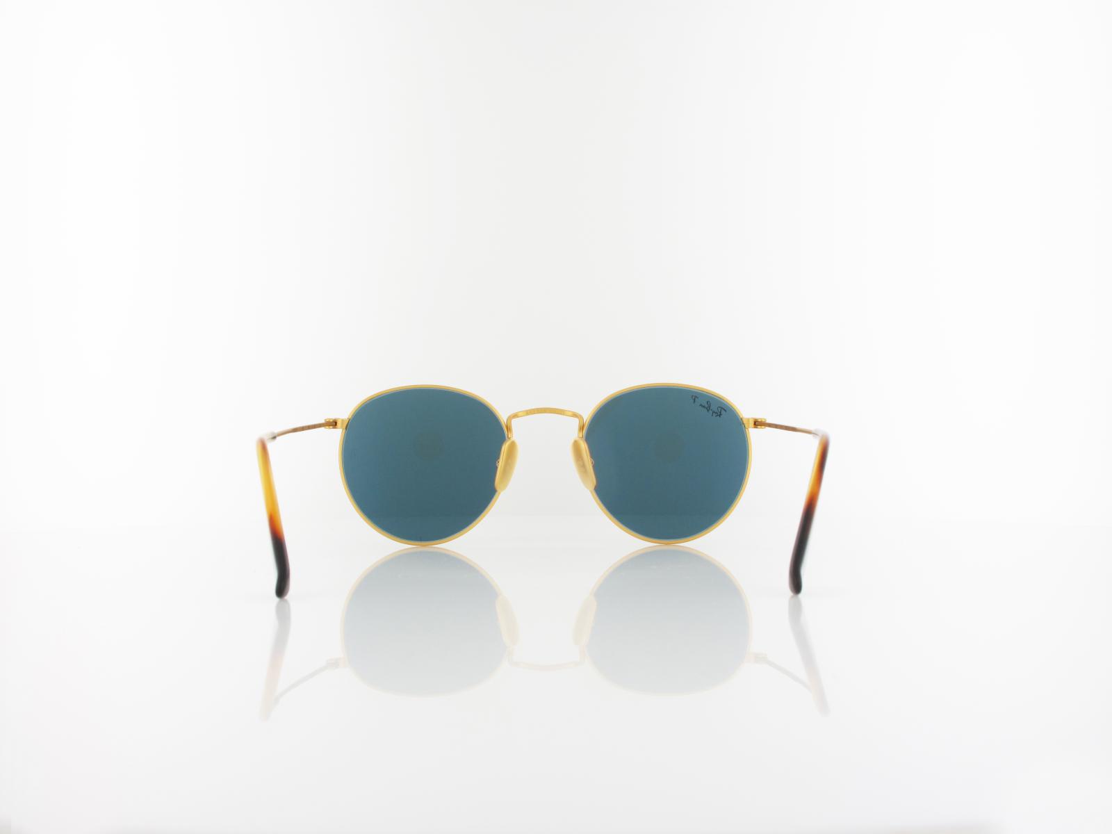 Ray Ban | Round RB8247 9217T0 50 | demigloss brushed gold / polar blue mirror gold