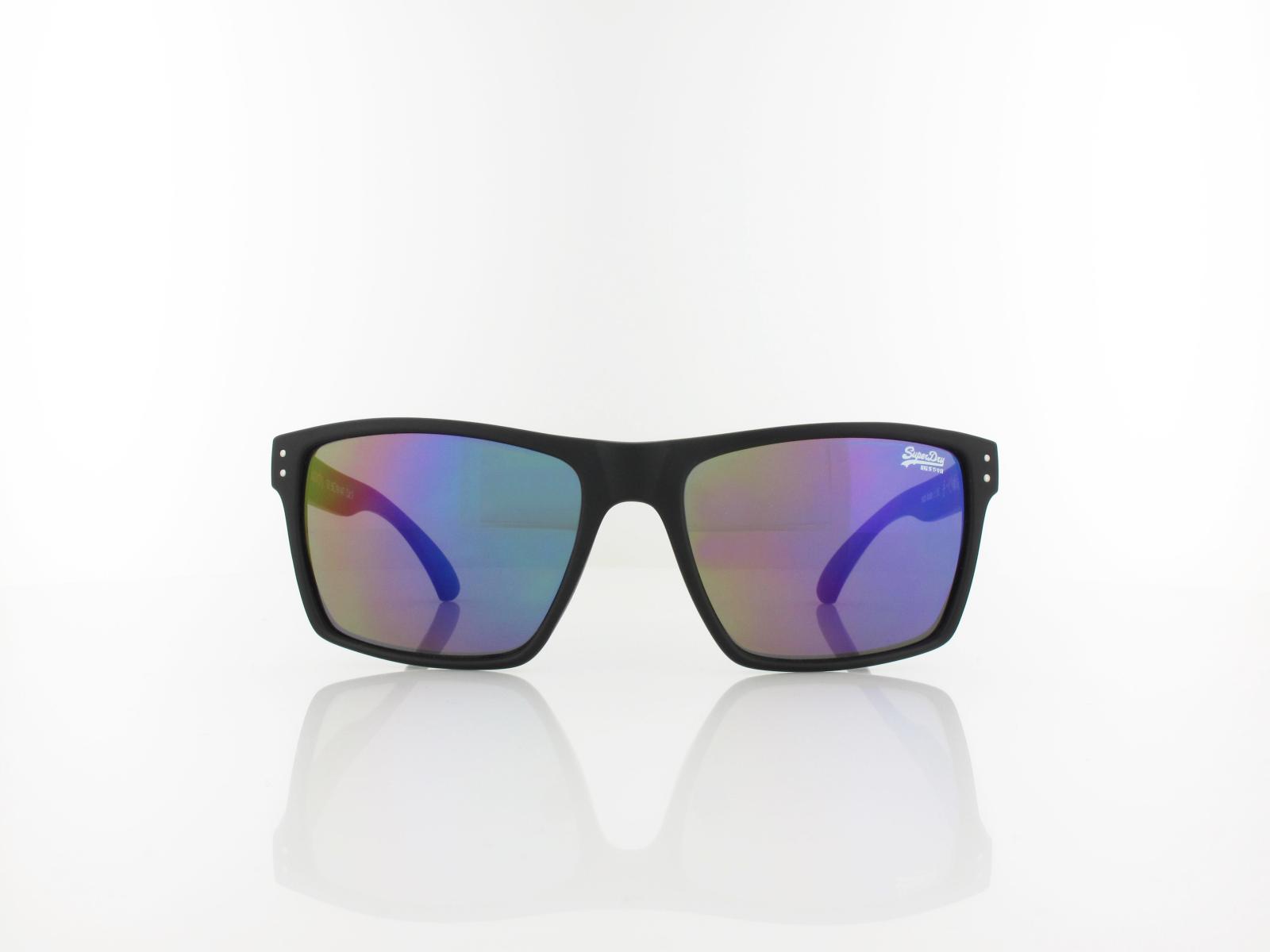 Superdry | Kobe 196 56 | matte black white red / oil slick mirror