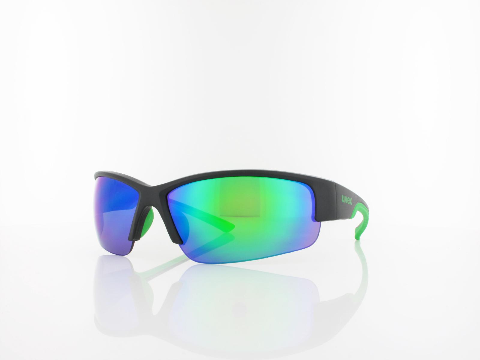 UVEX | Sportstyle 215 S530617 2716 68 | black mat green / mirror green