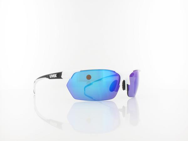 UVEX | Sportstyle 114 S530939 8216 73 | white black mat / mirror blue - ltm. orange - clear