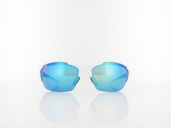 UVEX | blaze III S532046  8816 70 | white black mat / mirror blue - ltm orange - clear