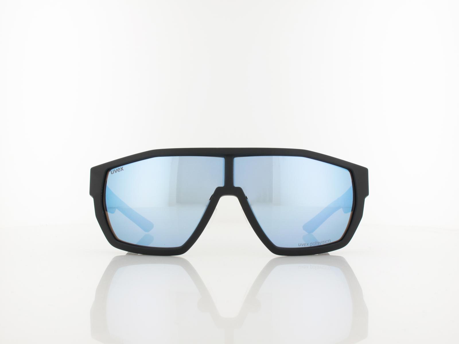 UVEX | mtn style P S533037 2440 66 | black blue matt / polavision mirror blue