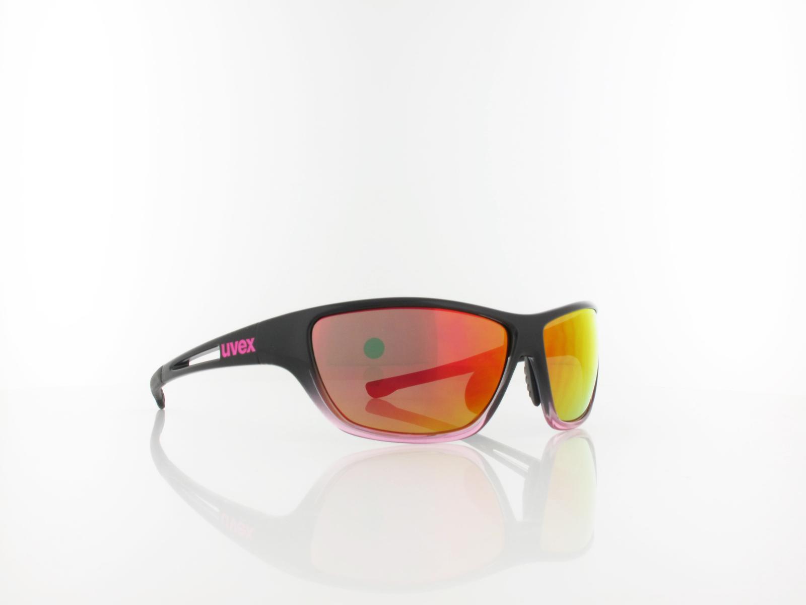 UVEX | RXd 4003 1144 60 | black transparent rose / green red mirror
