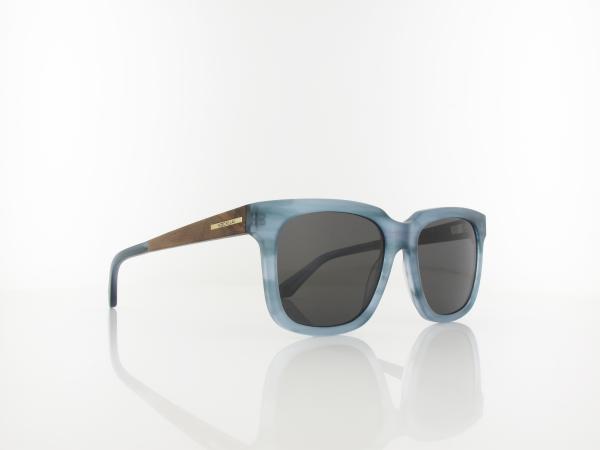 Wood Fellas | Morph Wood Acetate 11727 7080 53 | curled blue / grey polarized