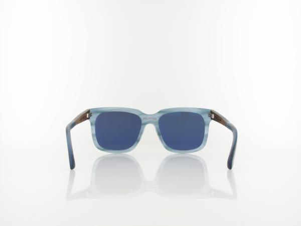 Wood Fellas | Morph Wood Acetate 11727 7080 53 | curled blue / grey polarized