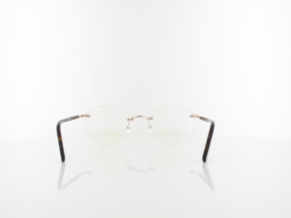 Wood Fellas | Ammil Rimless Titanium 11016 6705 52 | curled gold shiny